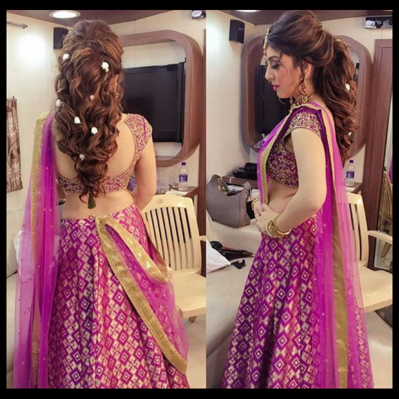 Best Hairstyle For Lehenga Saree