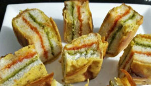 Tri Colour Bread Pakoda