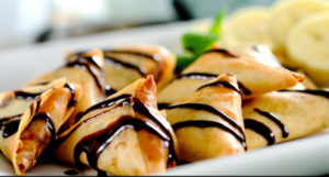 Chocolate Strawberry Samosa