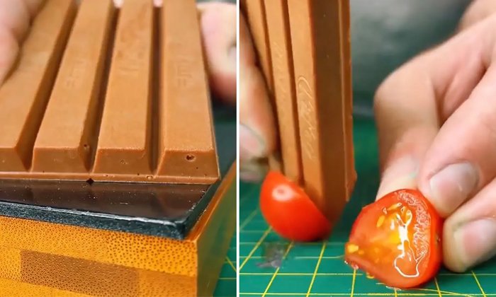 Man Uses Kitkat As A Knife To Slice Tomato In Bizarre Viral Video Detailss