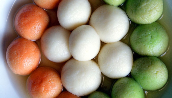 Tricolor Rasgulla - Tiranga food recipes